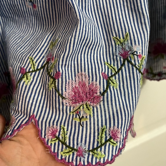 River Island Smocked Embroidered Cotton Mini Dress, M - Picture 13 of 14